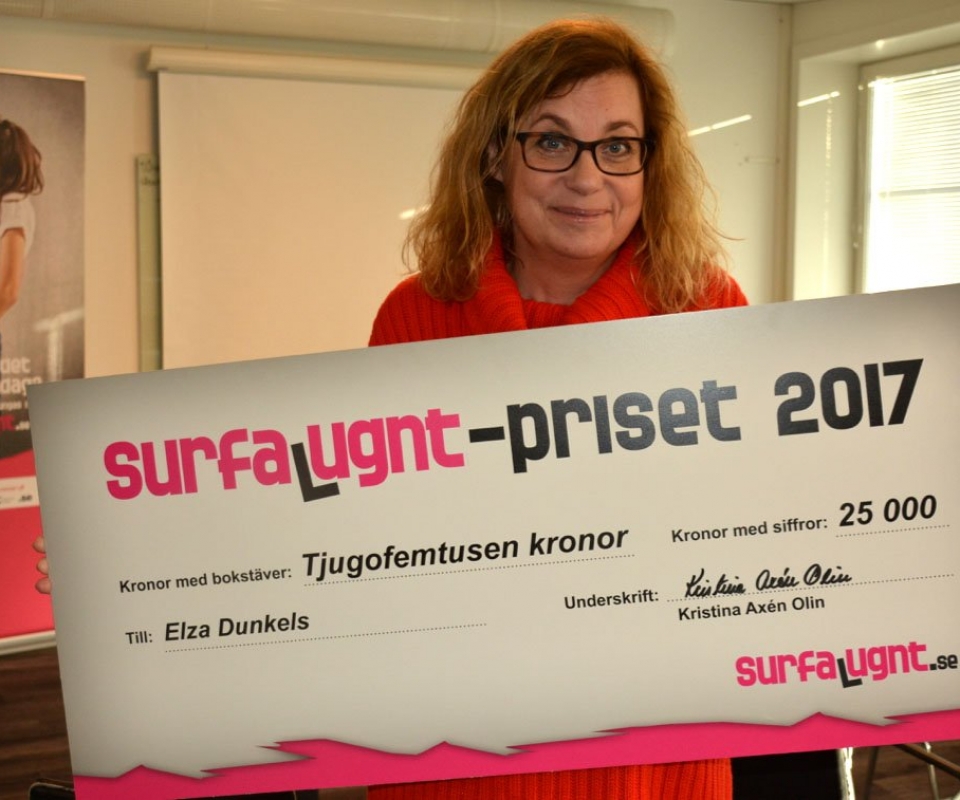 Vinnare av Surfa Lugnt-priset 2017: Elza Dunkels